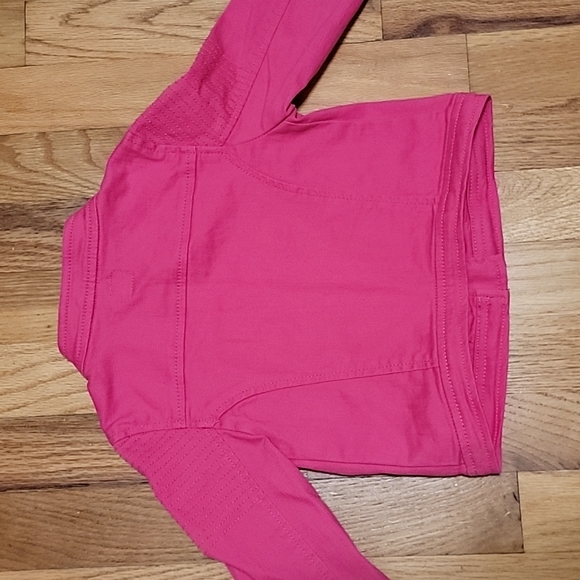 Gap Pink Moto Denim Jacket - 2 yrs - Picture 3 of 5